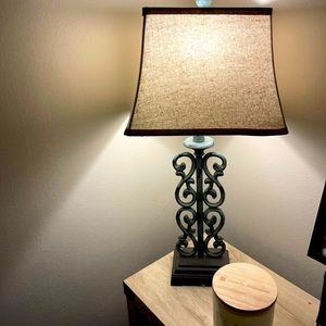 Kirklands teal lamp